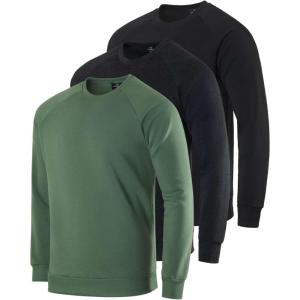 image:imageReal Essentials 3 Pack Mens Soft Plush Fleece Crewneck Sweatshirt  Athletic Pullover Sweater Available In Big amp TallSet 2
