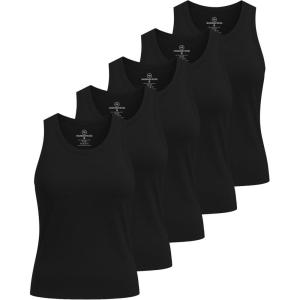 image:imageReal Essentials 5 Pack Womens Breeze Tech Racerback Tank Top  Sleeveless Workout Athletic Running Shirt Plus AvailableSet 8