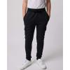 image:imageReal Essentials 3 Pack Boys Cotton Fleece Cargo Joggers Athletic Sweatpants  Kids Casual Sports Pants Pockets Ages 616Set 5