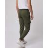 image:imageReal Essentials 3 Pack Boys Cotton Fleece Cargo Joggers Athletic Sweatpants  Kids Casual Sports Pants Pockets Ages 616Set 6