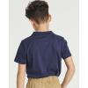 image:imageReal Essentials 3 Pack Boys Short Sleeve Jersey Cotton Polo Shirt  Uniform Youth Dress Shirt Ages 418Set 1