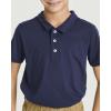 image:imageReal Essentials 3 Pack Boys Short Sleeve Jersey Cotton Polo Shirt  Uniform Youth Dress Shirt Ages 418Set 1