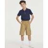 image:imageReal Essentials 3 Pack Boys Short Sleeve Jersey Cotton Polo Shirt  Uniform Youth Dress Shirt Ages 418Set 1