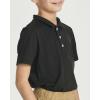 image:imageReal Essentials 3 Pack Boys Short Sleeve Jersey Cotton Polo Shirt  Uniform Youth Dress Shirt Ages 418Set 2