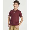 image:imageReal Essentials 3 Pack Boys Short Sleeve Jersey Cotton Polo Shirt  Uniform Youth Dress Shirt Ages 418Set 4