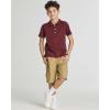 image:imageReal Essentials 3 Pack Boys Short Sleeve Jersey Cotton Polo Shirt  Uniform Youth Dress Shirt Ages 418Set 4