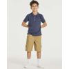 image:imageReal Essentials 3 Pack Boys Short Sleeve Jersey Cotton Polo Shirt  Uniform Youth Dress Shirt Ages 418Set 5