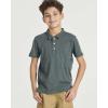 image:imageReal Essentials 3 Pack Boys Short Sleeve Jersey Cotton Polo Shirt  Uniform Youth Dress Shirt Ages 418Set 6