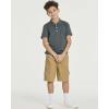 image:imageReal Essentials 3 Pack Boys Short Sleeve Jersey Cotton Polo Shirt  Uniform Youth Dress Shirt Ages 418Set 6