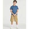 image:imageReal Essentials 3 Pack Boys Short Sleeve Jersey Cotton Polo Shirt  Uniform Youth Dress Shirt Ages 418Set 7
