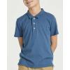image:imageReal Essentials 3 Pack Boys Short Sleeve Jersey Cotton Polo Shirt  Uniform Youth Dress Shirt Ages 418Set 8