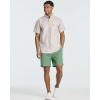 image:imageReal Essentials 3 Pack Mens 7 Cotton Chino Golf Walking Shorts Elastic Waist Drawstring Back Pockets Casual Lounge HybridSet 1