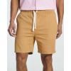 image:imageReal Essentials 3 Pack Mens 7 Cotton Chino Golf Walking Shorts Elastic Waist Drawstring Back Pockets Casual Lounge HybridSet 3