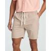 image:imageReal Essentials 3 Pack Mens 7 Cotton Chino Golf Walking Shorts Elastic Waist Drawstring Back Pockets Casual Lounge HybridSet 4