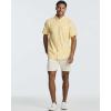 image:imageReal Essentials 3 Pack Mens 7 Cotton Chino Golf Walking Shorts Elastic Waist Drawstring Back Pockets Casual Lounge HybridSet 6
