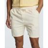 image:imageReal Essentials 3 Pack Mens 7 Cotton Chino Golf Walking Shorts Elastic Waist Drawstring Back Pockets Casual Lounge HybridSet 6