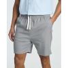image:imageReal Essentials 3 Pack Mens 7 Cotton Chino Golf Walking Shorts Elastic Waist Drawstring Back Pockets Casual Lounge HybridSet 7
