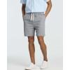 image:imageReal Essentials 3 Pack Mens 7 Cotton Chino Golf Walking Shorts Elastic Waist Drawstring Back Pockets Casual Lounge HybridSet 7