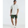 image:imageReal Essentials 3 Pack Mens 7 Cotton Chino Golf Walking Shorts Elastic Waist Drawstring Back Pockets Casual Lounge HybridSet 8