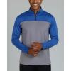 image:imageReal Essentials 3 Pack Mens Mesh Long Sleeve Athletic Quarter Zip Pullover  Outdoor UPF 50 Available in Big amp TallSet 1