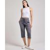 image:imageReal Essentials 3 Pack Womens Capri Open Bottom Sweatpants  Casual Lounge Athletic Workout Yoga Pants with Pockets PlusSet 2