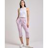 image:imageReal Essentials 3 Pack Womens Capri Open Bottom Sweatpants  Casual Lounge Athletic Workout Yoga Pants with Pockets PlusSet 3