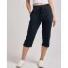 image:imageReal Essentials 3 Pack Womens Capri Open Bottom Sweatpants  Casual Lounge Athletic Workout Yoga Pants with Pockets PlusSet 3