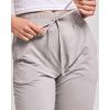 image:imageReal Essentials 3 Pack Womens Capri Open Bottom Sweatpants  Casual Lounge Athletic Workout Yoga Pants with Pockets PlusSet 8