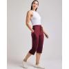 image:imageReal Essentials 3 Pack Womens Capri Open Bottom Sweatpants  Casual Lounge Athletic Workout Yoga Pants with Pockets PlusSet 8