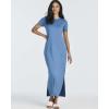 image:imageReal Essentials 3 Pack Womens Casual Short Sleeve Maxi TShirt Dress with Slit Available in Plus SizeSet 1