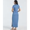 image:imageReal Essentials 3 Pack Womens Casual Short Sleeve Maxi TShirt Dress with Slit Available in Plus SizeSet 1