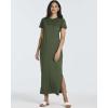 image:imageReal Essentials 3 Pack Womens Casual Short Sleeve Maxi TShirt Dress with Slit Available in Plus SizeSet 2