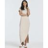 image:imageReal Essentials 3 Pack Womens Casual Short Sleeve Maxi TShirt Dress with Slit Available in Plus SizeSet 4