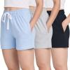 image:imageReal Essentials 3 Pack Womens Cotton French Terry Shorts Pockets  Casual Athletic Lounge Available in PlusSet 1