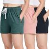 image:imageReal Essentials 3 Pack Womens Cotton French Terry Shorts Pockets  Casual Athletic Lounge Available in PlusSet 7