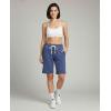 image:imageReal Essentials 3 Pack Womens Cotton Terry Jersey 9 Bermuda Shorts PocketsCasual Lounge Yoga Available in Plus SizeSet 1
