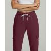 image:imageReal Essentials 3 Pack Womens Fleece Cargo Sweatpants Open Bottom Lounge amp Athletic Casual Pants with PocketsSet 2