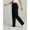 image:imageReal Essentials 3 Pack Womens Fleece Cargo Sweatpants Open Bottom Lounge amp Athletic Casual Pants with PocketsSet 2