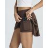 image:imageReal Essentials 3 PackWomens 14 Pleated Tennis Skorts Golf Skirt High Waisted Athletic Running Casual Shorts with PocketsSet 2