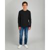 image:imageReal Essentials 4 Pack Boys Cotton Jersey Long Sleeve TShirt with Pocket  Kids Teens Youth Crew Neck Tee Top Ages 416Set 1