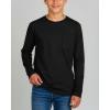 image:imageReal Essentials 4 Pack Boys Cotton Jersey Long Sleeve TShirt with Pocket  Kids Teens Youth Crew Neck Tee Top Ages 416Set 4