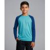 image:imageReal Essentials 4 Pack Boys Rash Guard Long Sleeve Swim Shirt UV Sun Protection Fishing amp Swimwear Tops for KidsLong Sleeve Set 2