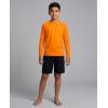 image:imageReal Essentials 4 Pack Boys Rash Guard Long Sleeve Swim Shirt UV Sun Protection Fishing amp Swimwear Tops for KidsLong Sleeve Set 4