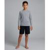 image:imageReal Essentials 4 Pack Boys Rash Guard Long Sleeve Swim Shirt UV Sun Protection Fishing amp Swimwear Tops for KidsLong Sleeve Set 7