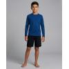 image:imageReal Essentials 4 Pack Boys Rash Guard Long Sleeve Swim Shirt UV Sun Protection Fishing amp Swimwear Tops for KidsLong Sleeve Set 8