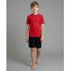 image:imageReal Essentials 4 Pack Boys Rash Guard Short Sleeve Swim Shirt UV Sun Protection Fishing amp Swimwear Tops for KidsShort Sleeve Set 4