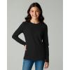 image:imageReal Essentials 4 Pack Girls Cotton Long Sleeve Crew Neck TShirt  Athletic Tee Shirt for Teens Kids Youth Ages 416Set 1