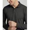 image:imageReal Essentials 4 Pack Mens Long Sleeve Polo Shirts for Men  Cotton Pique Collared Athletic Golf Shirt Work amp CasualBlack  Black  Black  Black