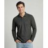 image:imageReal Essentials 4 Pack Mens Long Sleeve Polo Shirts for Men  Cotton Pique Collared Athletic Golf Shirt Work amp CasualBlack  Black  Black  Black