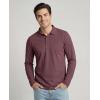 image:imageReal Essentials 4 Pack Mens Long Sleeve Polo Shirts for Men  Cotton Pique Collared Athletic Golf Shirt Work amp CasualBlack  Burgundy  Navy Blazer  Dawn Blue